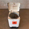 Vintage Medical Enameled Metal Step Trashcan