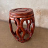 Vintage 1940's Rosewood Carved Drum Stool #2