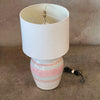 Glazed Pastel Pottery Table Lamp w/ Shade