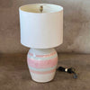 Glazed Pastel Pottery Table Lamp w/ Shade