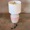 Glazed Pastel Pottery Table Lamp w/ Shade