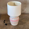 Glazed Pastel Pottery Table Lamp w/ Shade