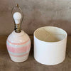 Glazed Pastel Pottery Table Lamp w/ Shade