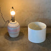 Glazed Pastel Pottery Table Lamp w/ Shade