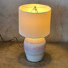 Glazed Pastel Pottery Table Lamp w/ Shade