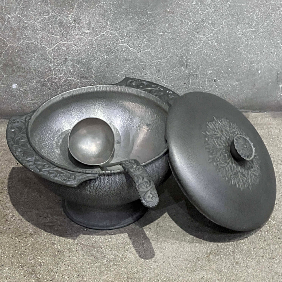 Vintage Erik Norway Herdet Tinn With Ladel