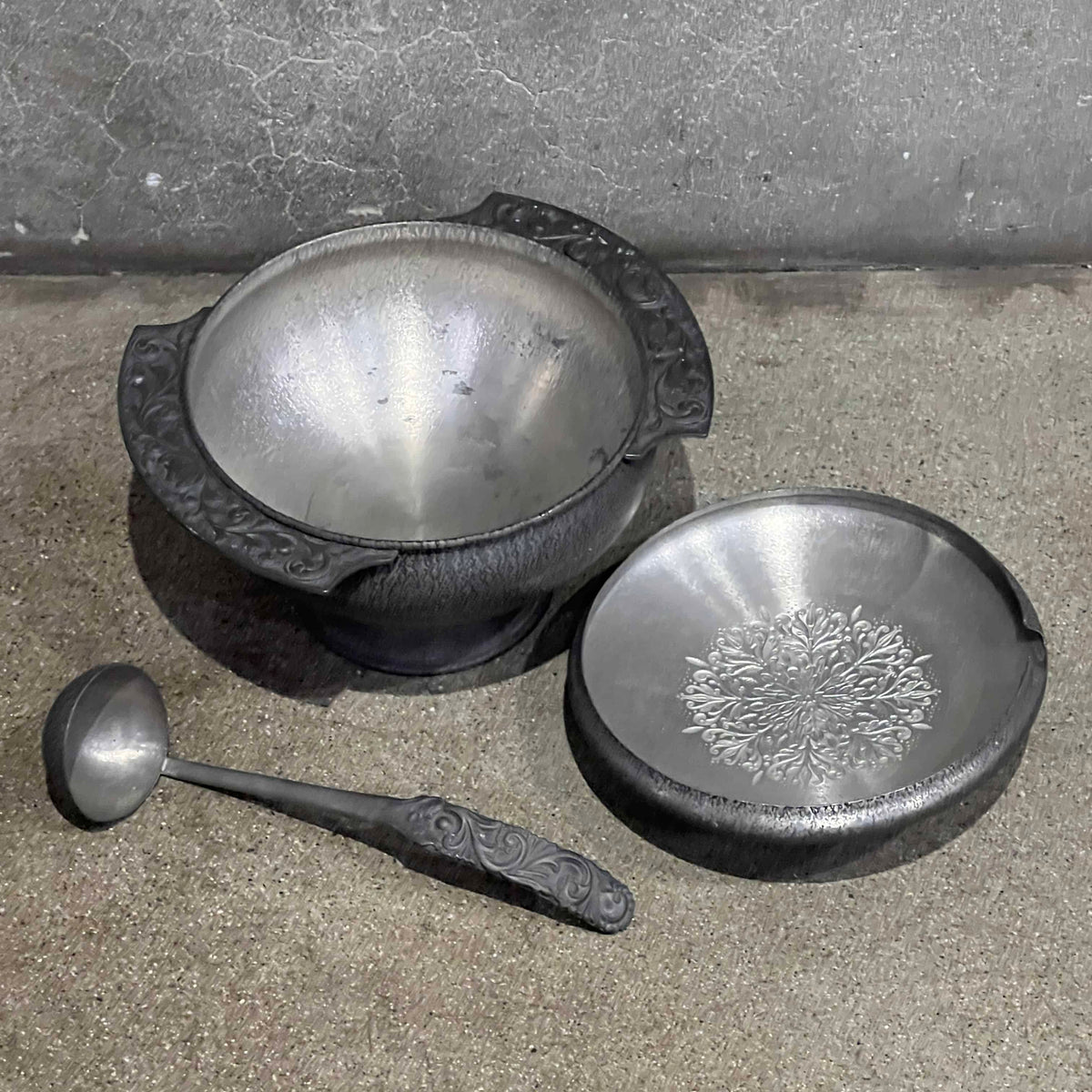 Vintage Erik Norway Herdet Tinn With Ladel