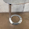 Pair of Heavy Metal Chrome Side Tables Attributed to Ligne Roset 1990's