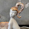 Mermaid Pottery Planter / Dish Gold w/ White by Royal Haeger Circa 1950's