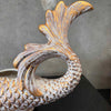 Mermaid Pottery Planter / Dish Gold w/ White by Royal Haeger Circa 1950's