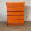 Danish Teak Five Drawer Dresser