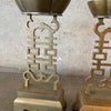 Vintage Brass Asian Candle Holders