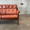 Vintage Leather Danish Settee