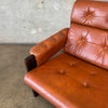 Vintage Leather Danish Settee