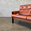 Vintage Leather Danish Settee