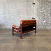 Vintage Leather Danish Settee