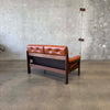 Vintage Leather Danish Settee