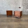 Pair of Mid Century Walnut Nightstands By Young MFG