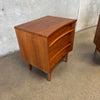 Pair of Mid Century Walnut Nightstands By Young MFG