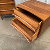 Pair of Mid Century Walnut Nightstands By Young MFG