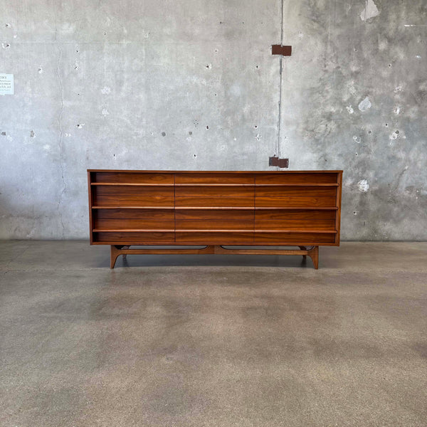 Mid Century Walnut Dresser By Young MFG