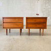 Mid Century Walnut Nightstands by Harmony House