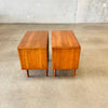 Mid Century Walnut Nightstands by Harmony House