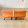 Mid Century Walnut Nightstands by Harmony House