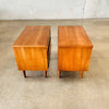 Mid Century Walnut Nightstands by Harmony House