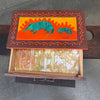 Vintage Side Table Armadillo Art Signed 1995