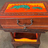 Vintage Side Table Armadillo Art Signed 1995