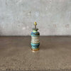 Mid Century Green & Gold Ceramic Lamp