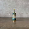 Mid Century Green & Gold Ceramic Lamp