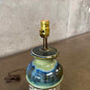 Mid Century Green & Gold Ceramic Lamp