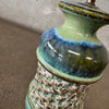 Mid Century Green & Gold Ceramic Lamp