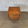 Mid Century Solid Oak Nightstand