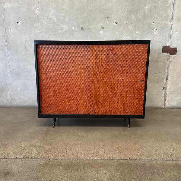 Vintage Mid Century Cabinet w/ Sliding Doors