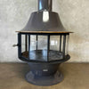 Vintage Mid Century Modern "Slate Gray" Malm "Spin-A-Fire" Fireplace