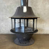 Vintage Mid Century Modern "Slate Gray" Malm "Spin-A-Fire" Fireplace