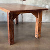 Primitive Rustic Solid Wood Dining Table With 6 Chairs