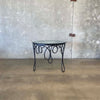 Antique Wrought Iron French Table w/ Glass Top