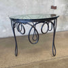 Antique Wrought Iron French Table w/ Glass Top