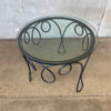 Antique Wrought Iron French Table w/ Glass Top