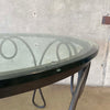 Antique Wrought Iron French Table w/ Glass Top