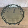 Antique Wrought Iron French Table w/ Glass Top