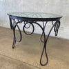 Antique Wrought Iron French Table w/ Glass Top