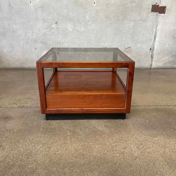 Mid Century Walnut Side or Small Coffee Table By Glenn of California