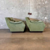 Pair of 1960s Green Lounge Chairs - Produced By Cinova, Italy