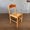 Vintage 1980s Rush Cane Single Side Chair - Made in Italy