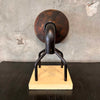 Leather, Wood, & Metal Funnel Sculpture By Harry Burger - Signed & Dated 1968